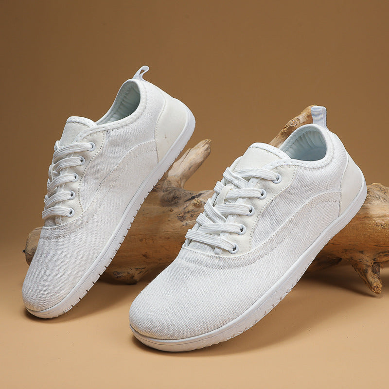 Styx II barefoot sneaker – bovenaanzicht van het canvas bovenwerk