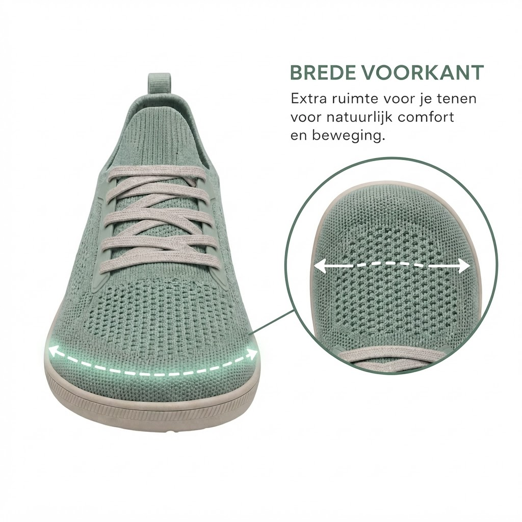 Detail van de ultradunne zool van de Nyx I barefoot sportschoen