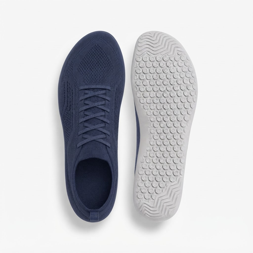 Nyx I barefoot sportschoen in blauw en groen naast elkaar