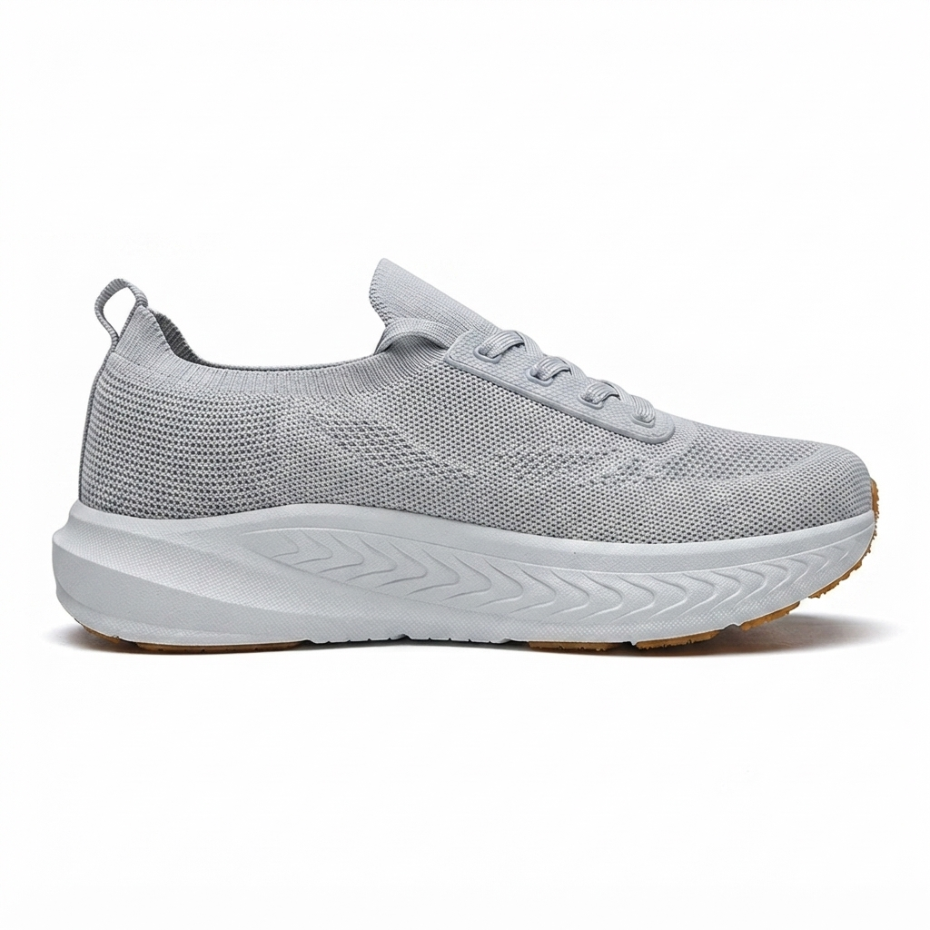Stratus I barefoot sneaker – zijaanzicht met ademend gebreid bovenwerk