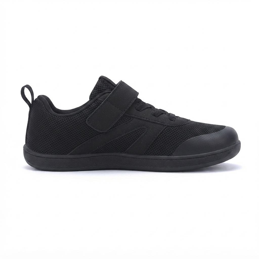 Tsuki II barefoot sneaker met klittenband en elastische veters