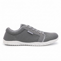 Eos barefoot sneaker in grijs mesh – zijaanzicht met brede teenbox